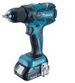 Makita BDF459SHE Akumulatora urbmašīna, 18 V, 2x 1,3 Ah Li-ion, 45/25 Nm, 1,5kg, LED, BEZOGLĪŠU MOTORS!