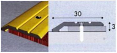 Grīdas alumīnija profillīste P3 180cm