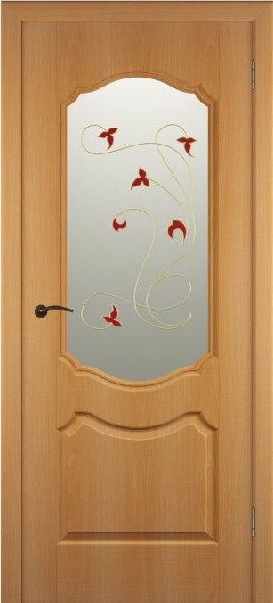 Durvis ar karbu "PERFEKTA", 900x2000mm, ar vitražu, milana rieksts